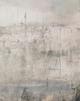 Black and white handmade decorative oil painting